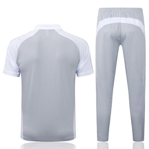 2025-26 RMA Grey white Polo Tracksuit #C2557