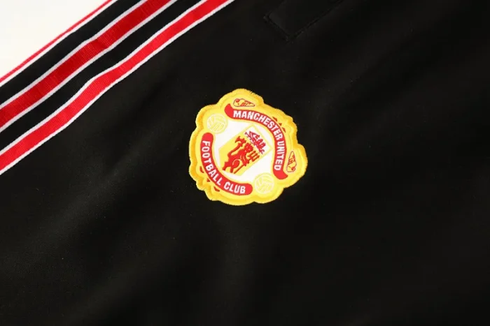 25-26 Man Utd Black Red Jacket Tracksuit #05