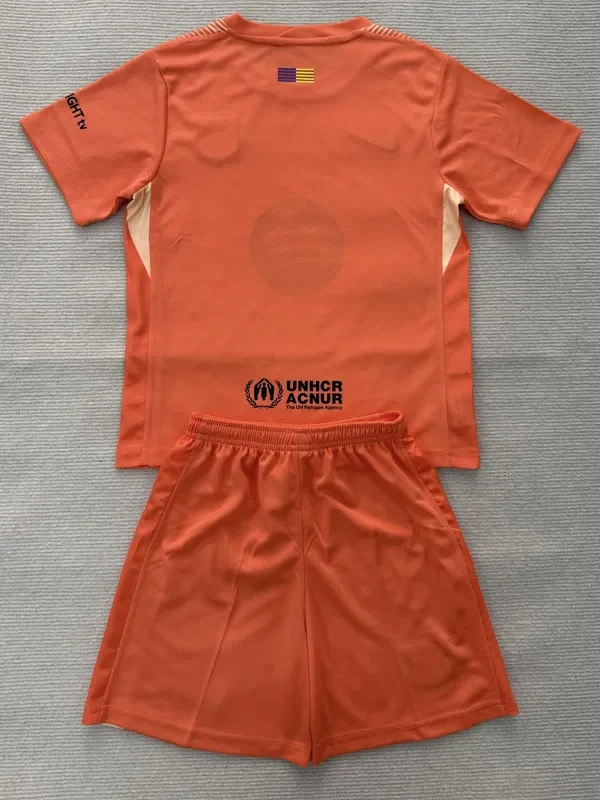 25-26 BAR Orange Goalkeeper Kids Soccer Jersey