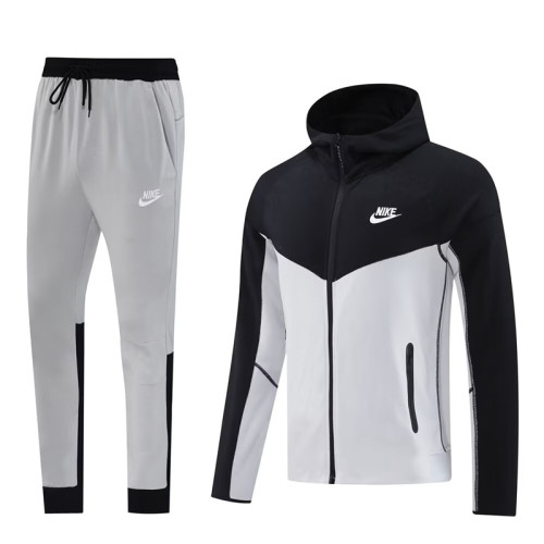 2024 NK Black gray Hoodie Jacket Tracksuit #NM08(黑灰色)