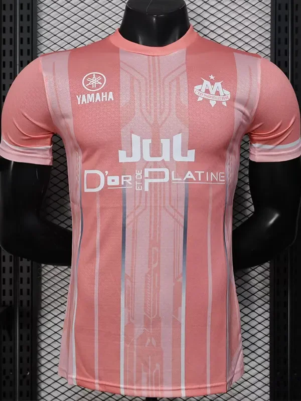 2025-26 Marseille Pink Joint Edition Player Version Training shirts