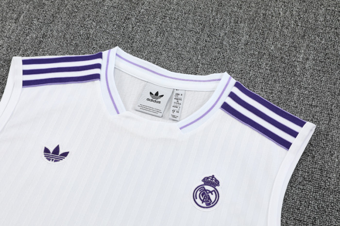 2025-26 RMA White Tank top and shorts suit