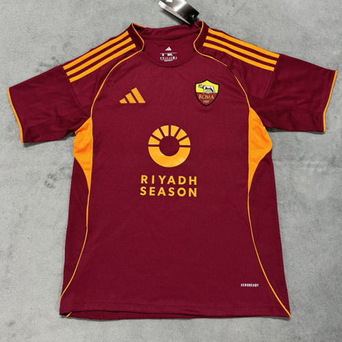 25-26 Roma Home Fans Soccer Jersey(前广告)