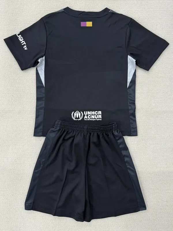 25-26 BAR Black Goalkeeper Kids Soccer Jersey