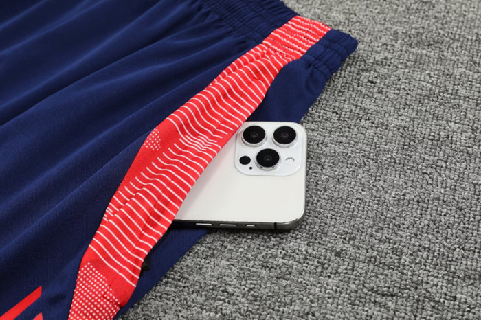 2024 AD Royal blue Tank top and shorts suit