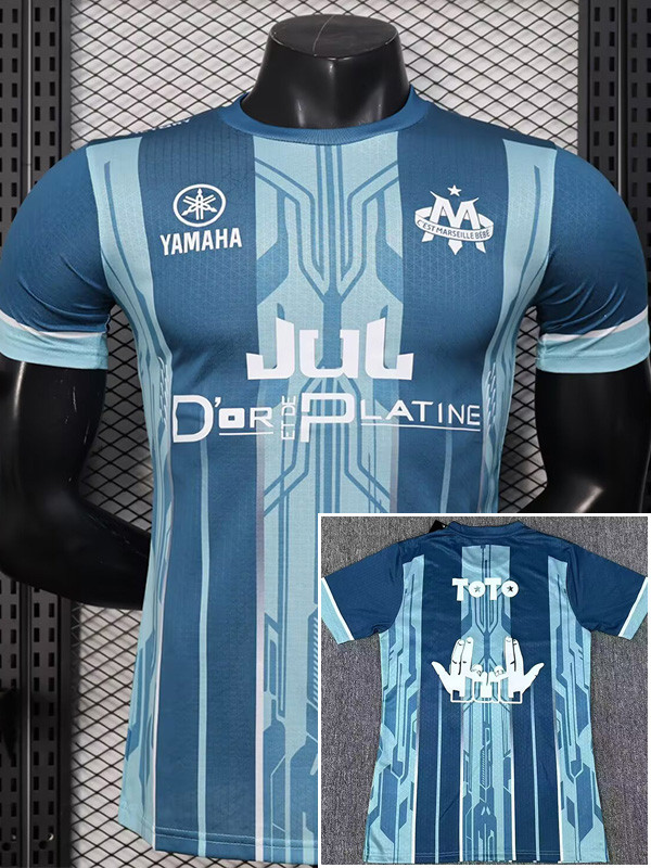 2025-26 Marseille Blue Joint Edition Player VersionTraining shirts
