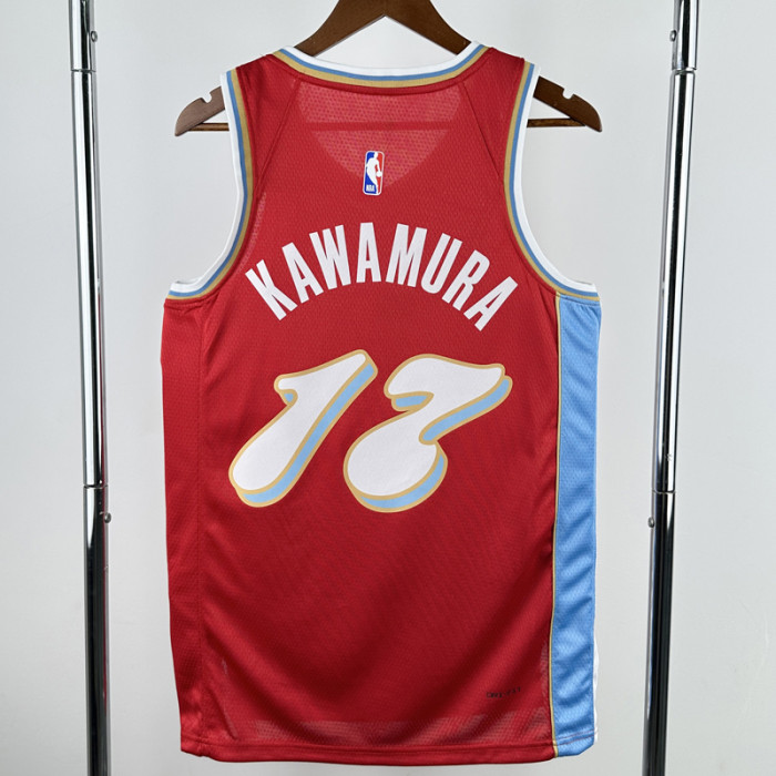 24-25 Grizzlies KAWAMURA #17 Red City Edition Top Quality Hot Pressing NBA Jersey
