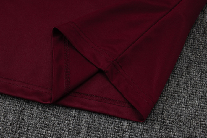25-26 Ajax Jujube red Half Pul Tracksuit #B2540(半拉链)