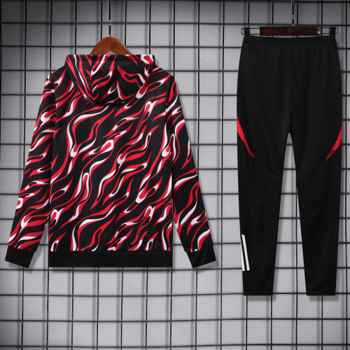 2025-26 Man Utd Red Black Hoodie Tracksuit (卫衣套装