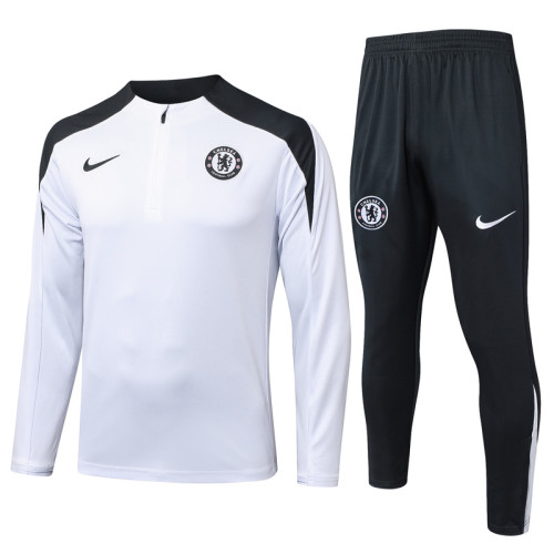 2025-26 CHE White Half Pull Tracksuit #B2576(半拉链）