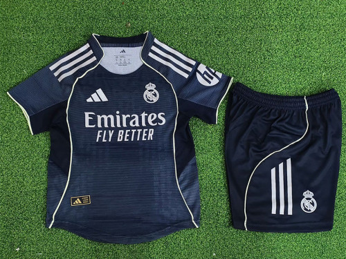 25-26 RMA Away Kids Player Version Soccer Jersey(球员童装)