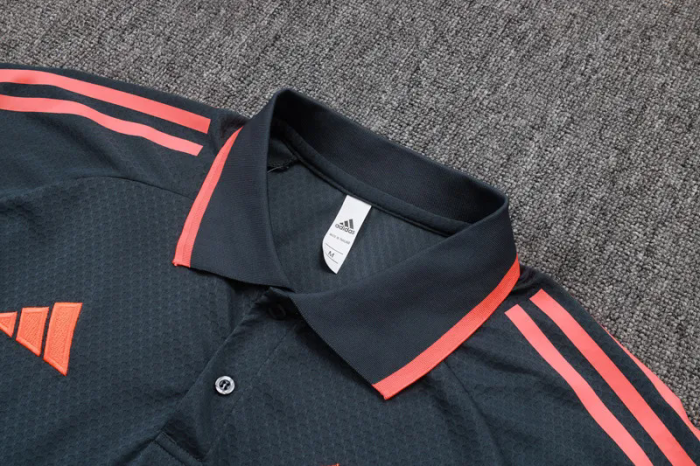 2025-26 Bayern Dark gray Polo Tracksuit #C2544