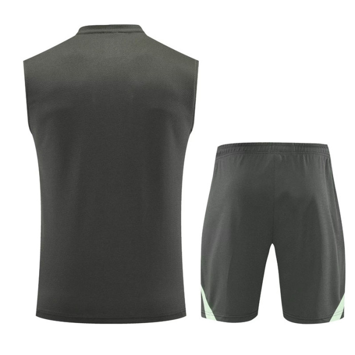 25-26 RMA Army green Tank top and shorts suit