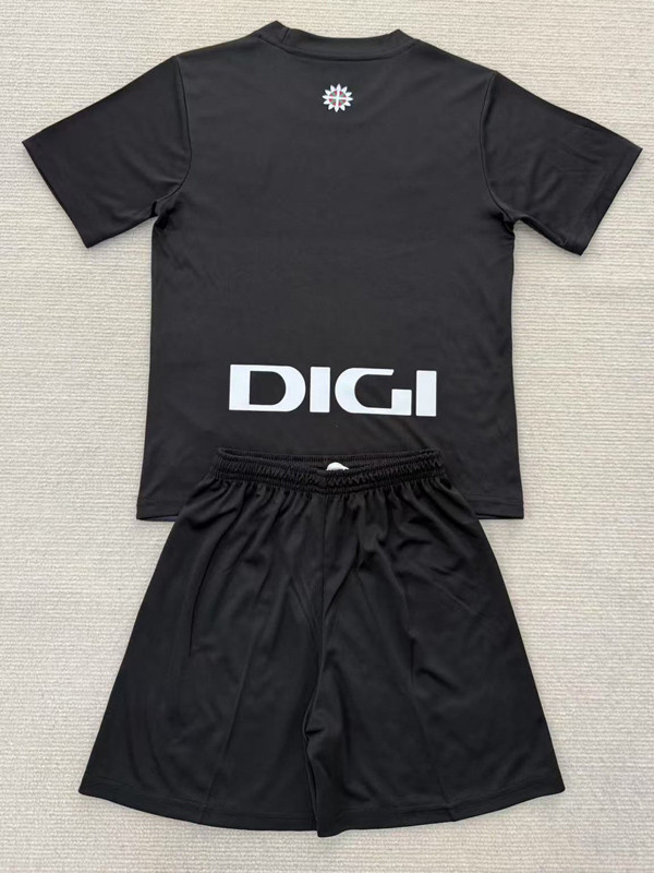 25-26 Bilbao Black Goalkeeper Kids Soccer Jersey