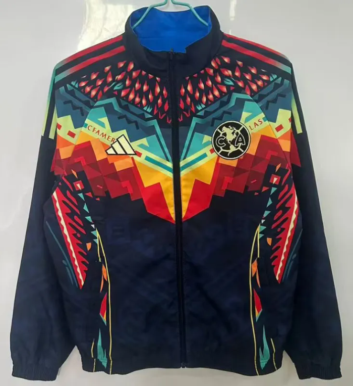 25-26 Club America Black & Blue Double Sided Windbreaker