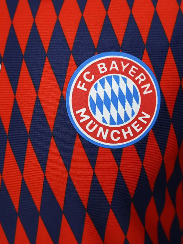 2025-26 Bayern Red Blue Casual Edition Player Version Soccer Jersey