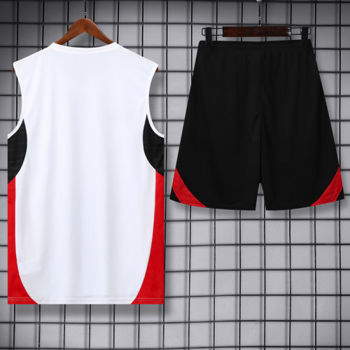 2025-26 Man Utd White Tank top and shorts suit