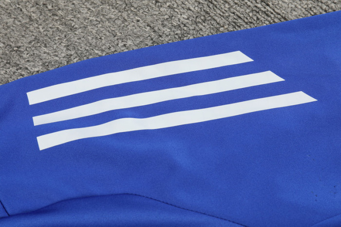 2024 AD Blue Kids Half Pull Tracksuit (童装)(半拉链)