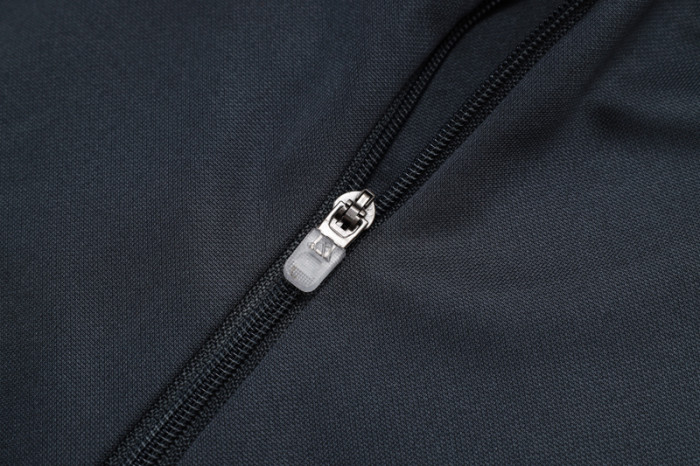 2025-26 RMA Dark gray Half Pull Tracksuit #B2563(半拉链）