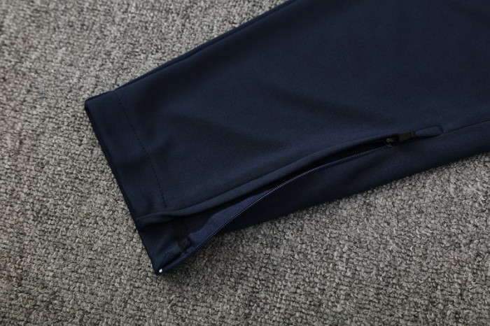 2025-26 Cameroon Royal blue Half Pull Tracksuit(半拉链）