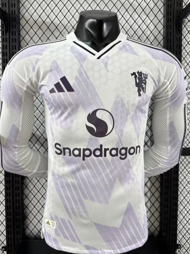 2025-26 Man Utd Away Long Sleeve Player Version Soccer Jersey(长袖球员)