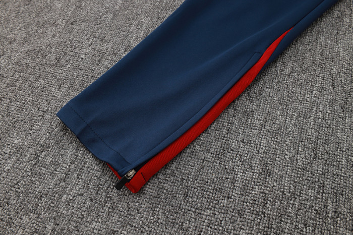 2024 NK Royal Blue Half Pull Tracksuit #05(半拉链)(红色领)