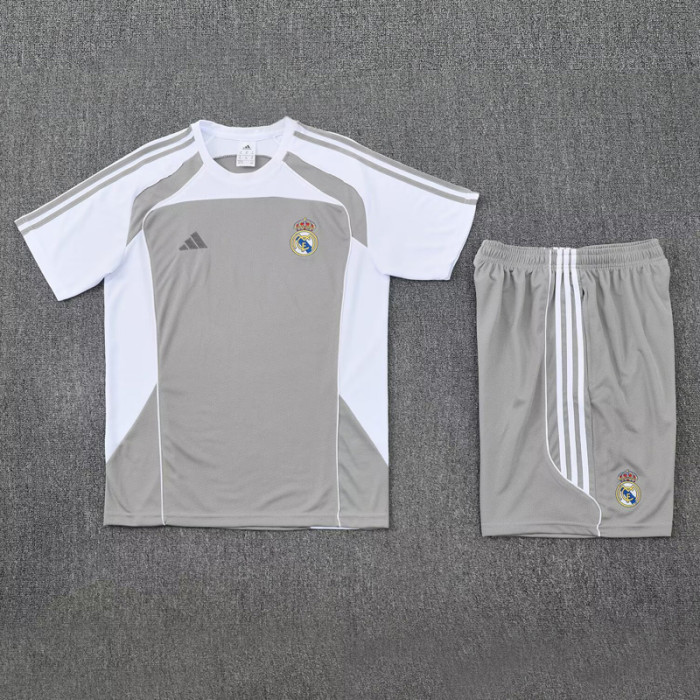 2025-26 RMA Grey white Training Short Suit