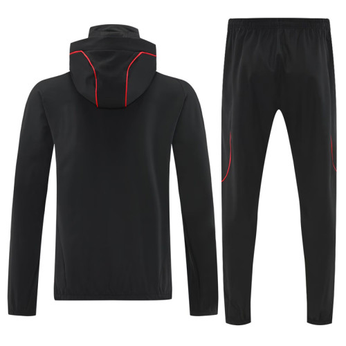 2025-26 River Plate Black Hoodie Jacket Tracksuit