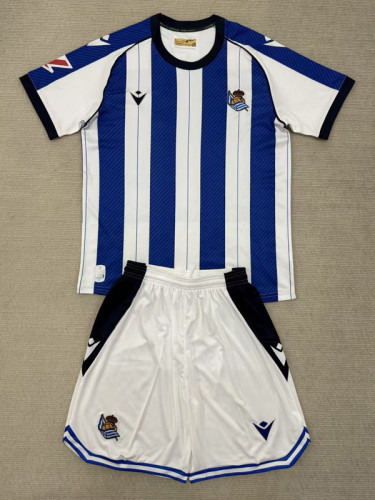 2025-26 Real Sociedad Home Football Jersey for Kids