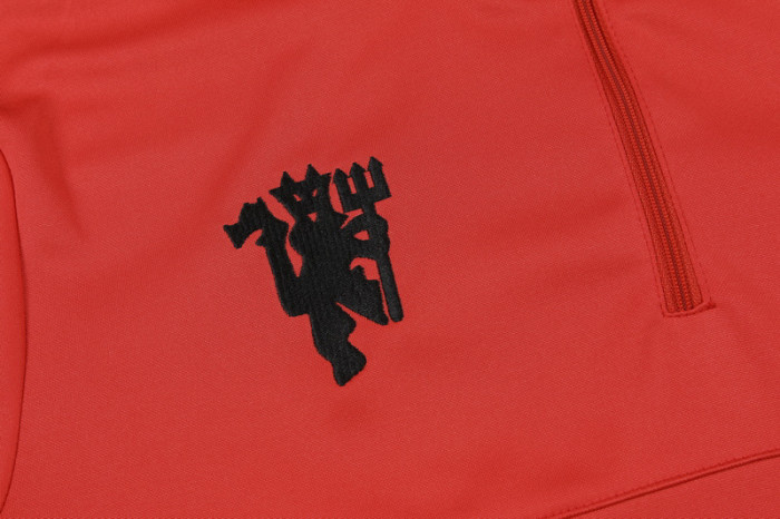 24-25 Man Utd Red Half Pull Tracksuit (半拉链)