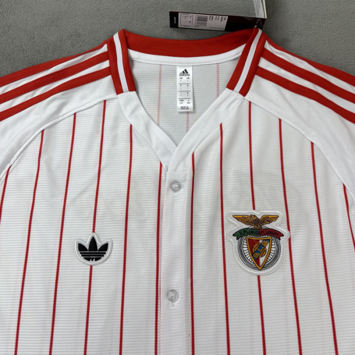 2025-26 Benfca White Casual Edition Baseball Jersey