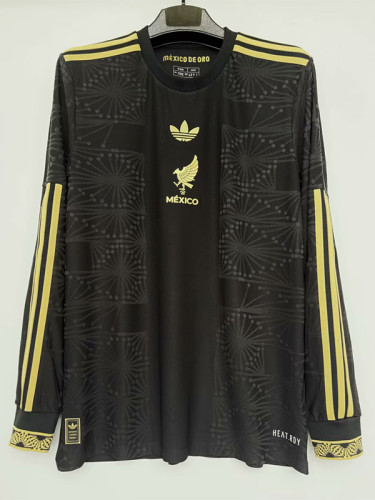 25-26 Mexico Gold Cup Black Long Sleeve Player Version Soccer Jersey (长袖球员)