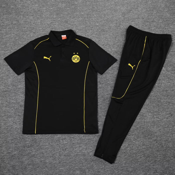25-26 Dortmund Black Polo Tracksuit
