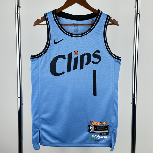 24-25 Clippers HARDEN #1 Blue City Edition Top Quality Hot Pressing NBA Jersey