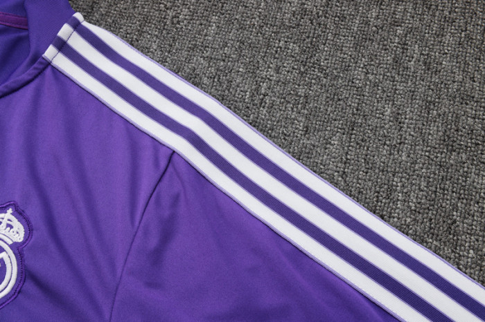 2025-26 RMA Purple Kids Half Pull Tracksuit #E2520(童装)(半拉链)