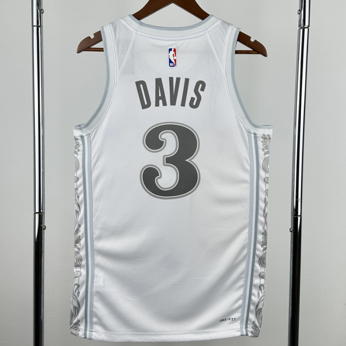 24-25 Dallas Mavericks DAVIS #3 White City Edition Top Quality Hot Pressing NBA Jersey