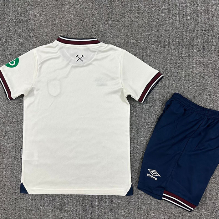 2025-26 West Ham Away Kids Soccer Jersey