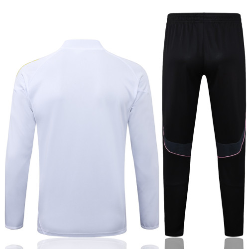 2025-26 JUV White Kids Half Pull Tracksuit #E25117(童)(半拉链)