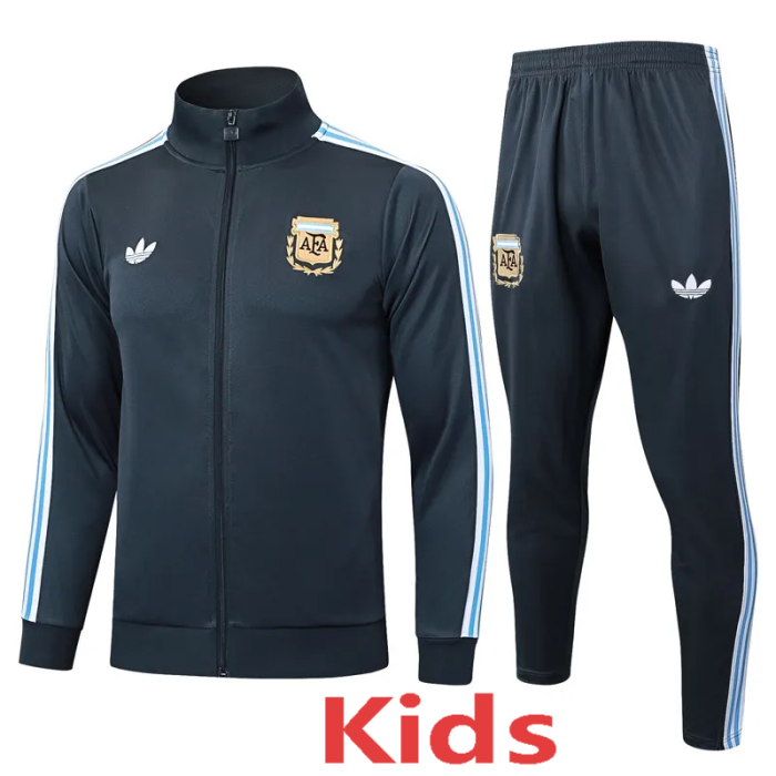 2025-26 Argentina Dark gray Kids Jacket Tracksuit#E2562(童装)
