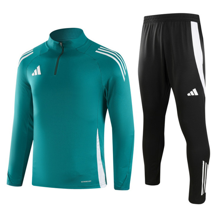 2024 AD Green Half Pull Tracksuit (半拉链)