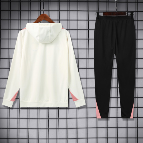 24-25 PSG White Hoodie Tracksuit (卫衣套装)