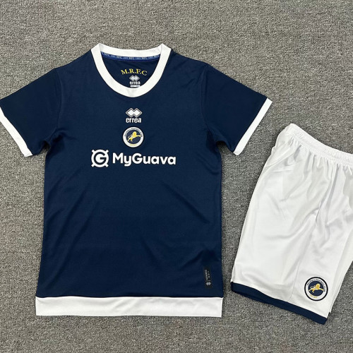 25-26 Millwall Home Kids Soccer Jersey