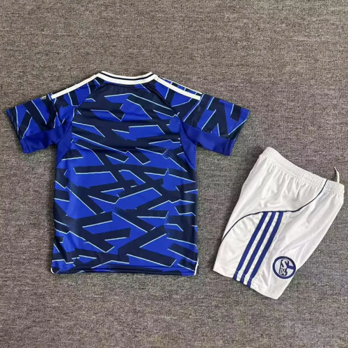 2025-26 Schalke 04 Home Kids Soccer Jersey