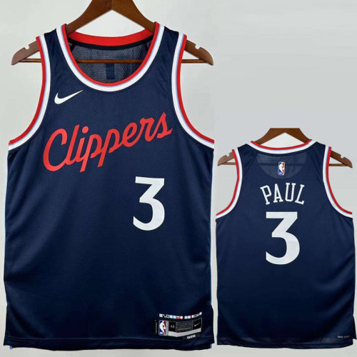 2024-25 Clippers PAUL #3 Royal blue Top Quality HotPressing NBA Jersey