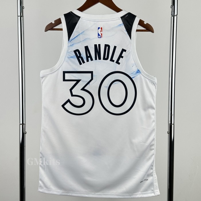 24-25 Timberwolves RANDLE #30 White City Edition Top Quality Hot Pressing NBA Jersey