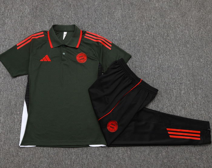 25-26 Bayern Army green Polo Tracksuit #C2533