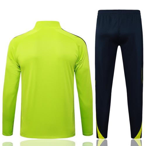 2025-26 RMA Grass green Half Pull Tracksuit #B2545(半拉链）