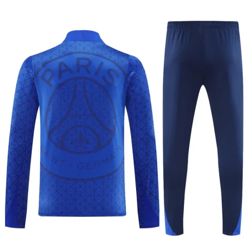 2025-26 PSG Fancy blue Half Pull Tracksuit (半拉链)