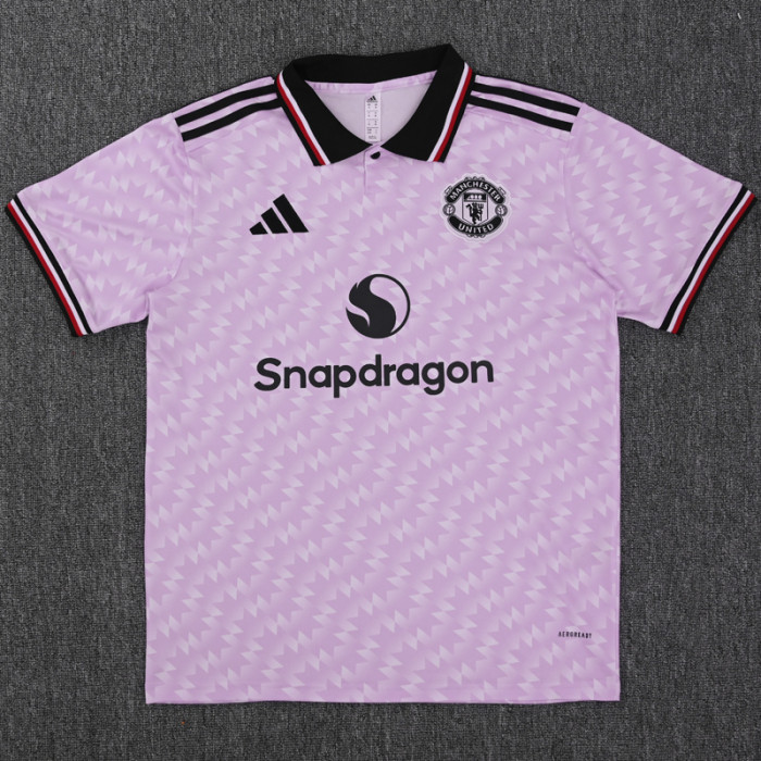 25-26 Man Utd Pink Polo Short Sleeve