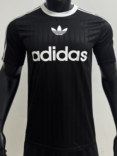 2025 AD Casual Black Player Version Training shirts *三叶草